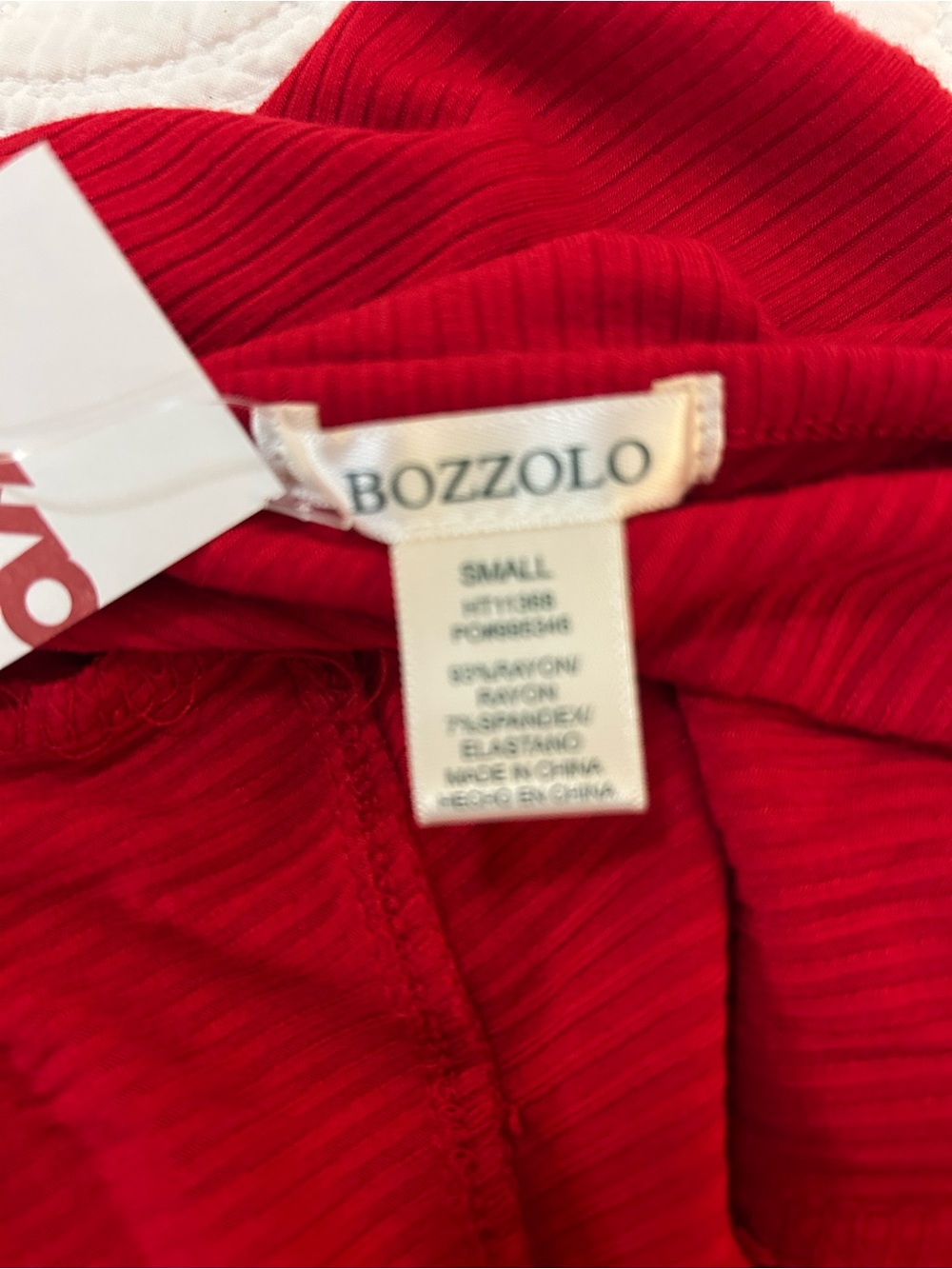 Red V-Neck Short Sleeve Women's Crop Top - Picture 4 of 5
